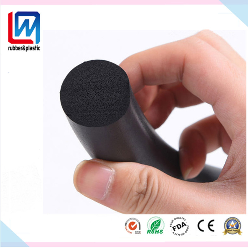 Flexible/Soft Round Sponge/ Foam Rubber Cord Sealing Strip for Automotive, Machinery