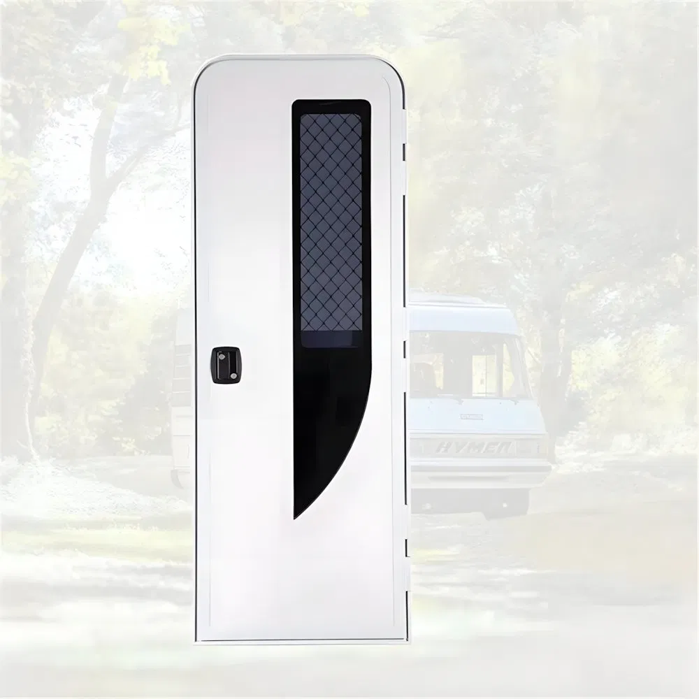 Factory Supply Rd Double-Door Aluminum Alloy Frame Single-Point Lock Double Doors for RV Motorhome Caravan Camper Trailer