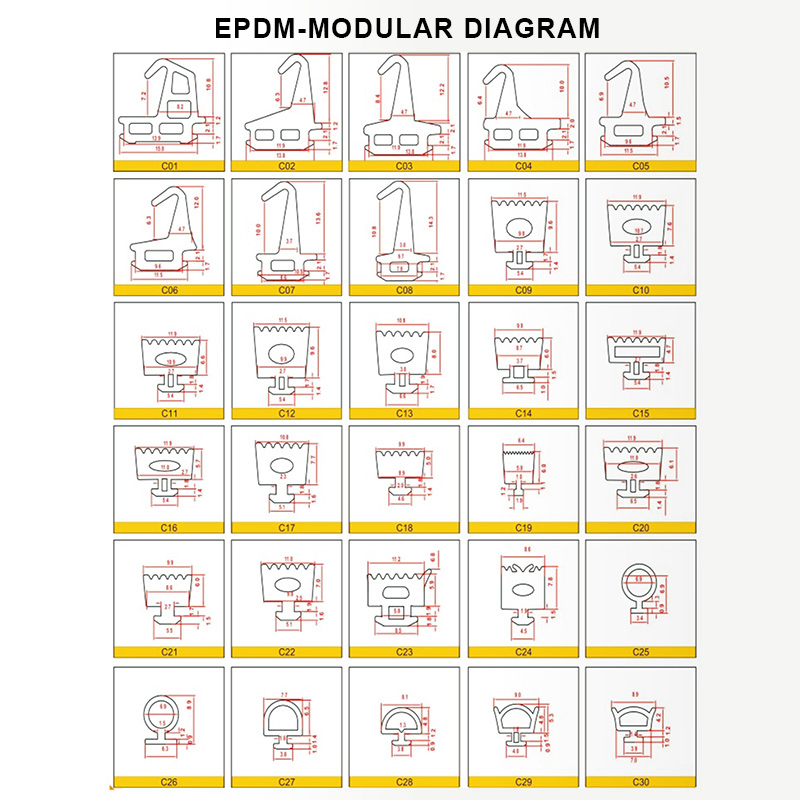 Customized Extruded Profile Waterproof Dustproof Self Adhesive Doors Windows Car Sealing Strip