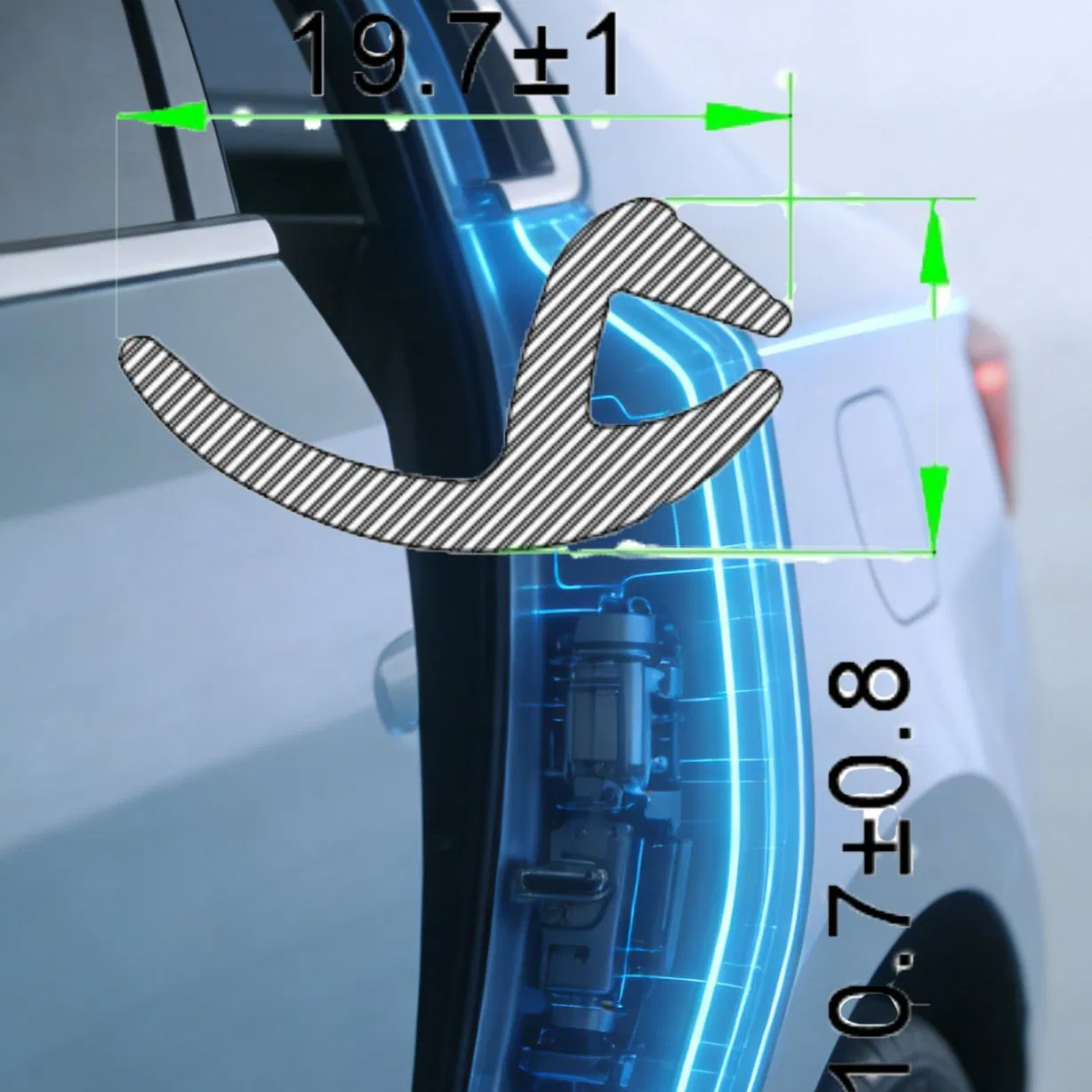 Car Sun Roof and Rear Window Extrusion Rubber Product Seal Strip Pb05A/D