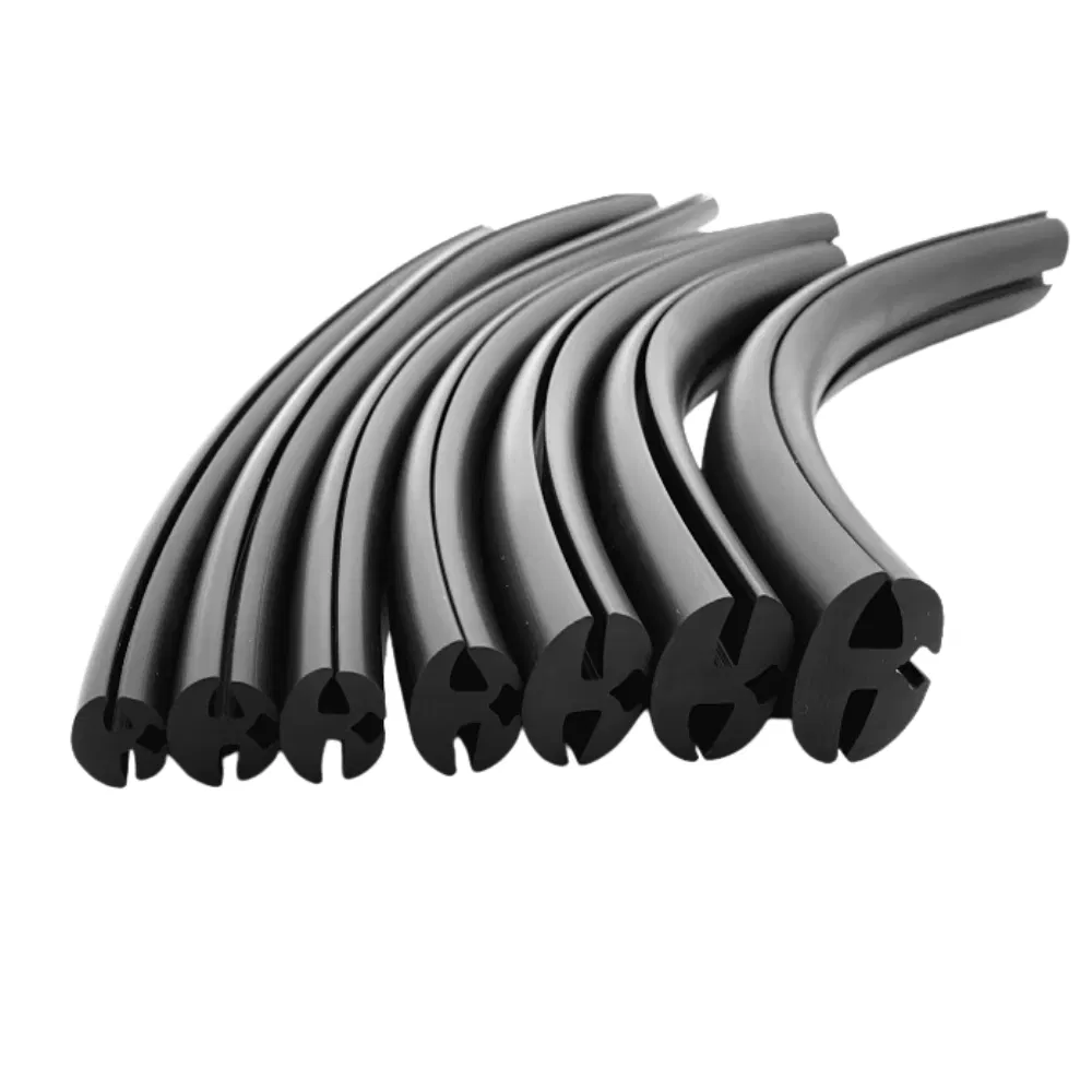 Three-Port EPDM Glass Sealing Strip for Automotive &amp; Cabinet Use, Waterproof H-Shape Rubber Seal with Noise Reduction