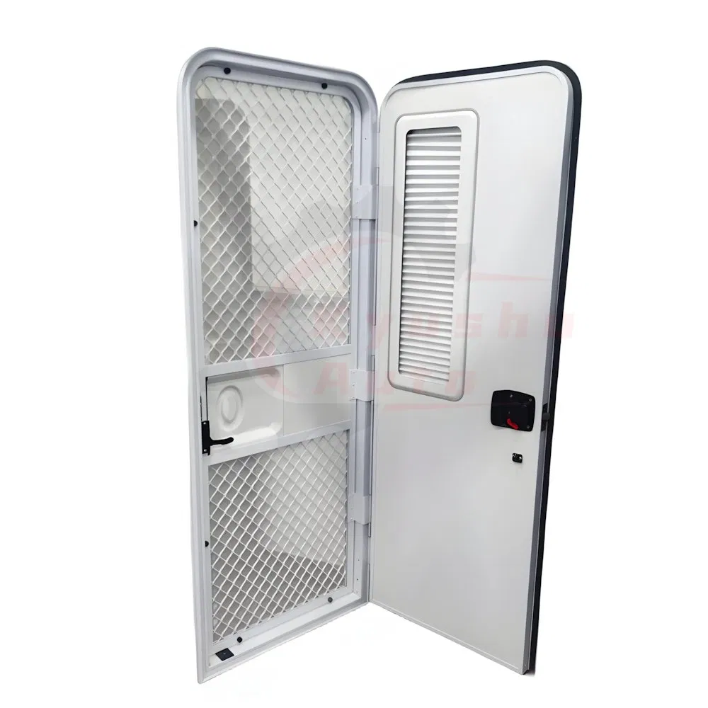 Wholesale Aluminum Alloy Frame Powder Coating Single Point Caravan RV Caravan Door