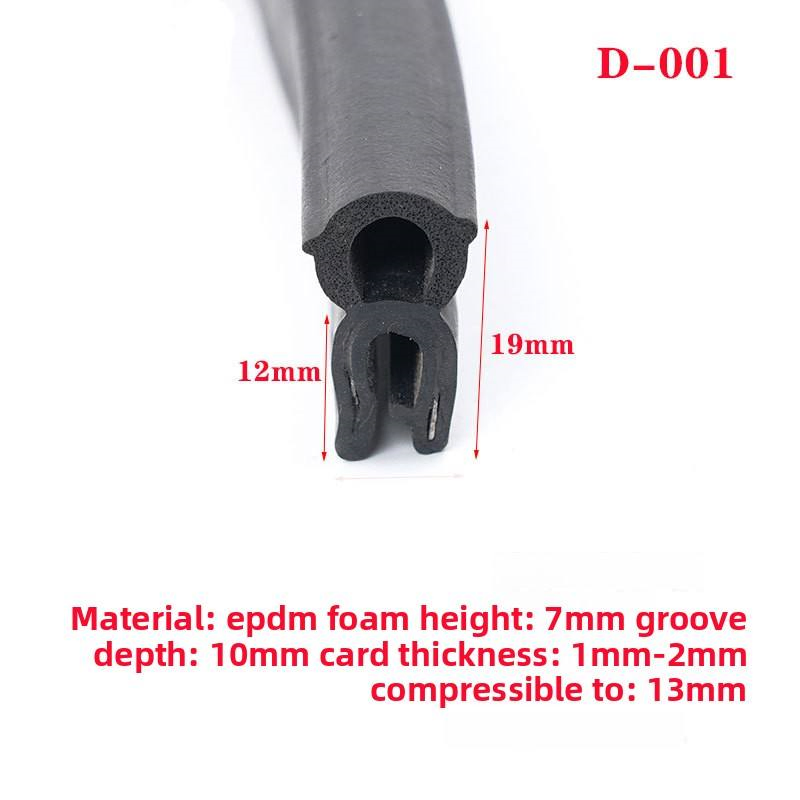High Density Automotive Rubber Seal Car Door Weatherstrip Soundproof Noise Reduction Waterproof Dustproof Windproof Sealing Strip for All Cars SUV Truck Van