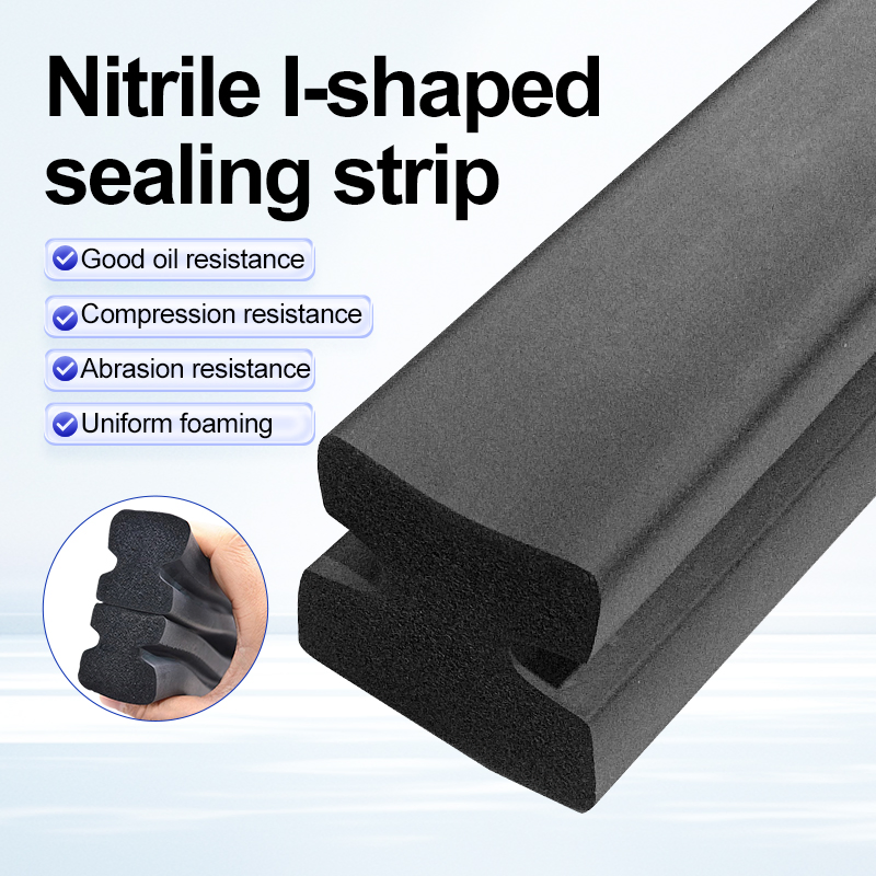 Thickened Black Sponge Sealing Strip High-Density Foam Cushioning Shock Absorbing Cushion Block Sound Insulation Anti-Collision Shaped Rubber Strips