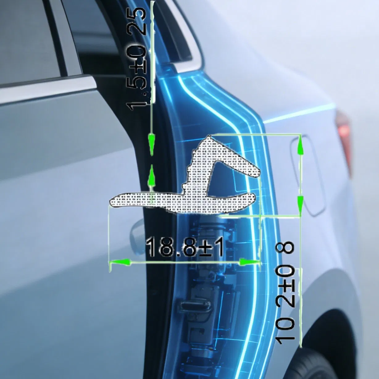 High Quality Car Sun Roof Extrusion Rubber Product Seal Strip Pb06A/D