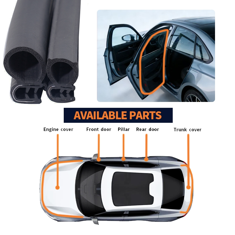 Automotive OEM Durable Waterproof Rubber Manufacturing for Windshield Sealing Decorative Dust-Proof Rubber Sealing Strip