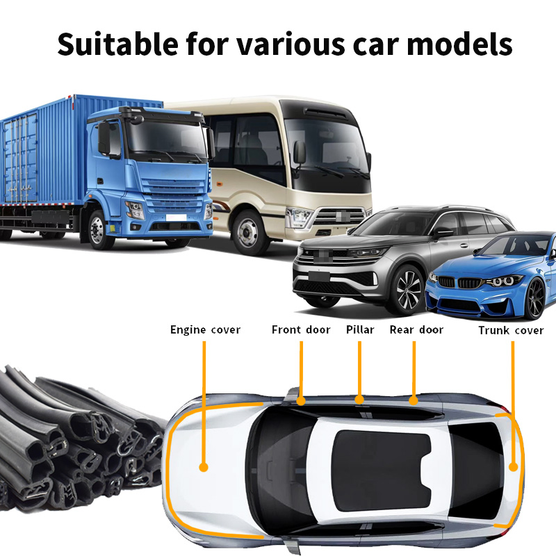 Factory Automotive Soundproof Customized Door Sealing Strip Rubber Sealing Strip New Car Rubber Seal Strips