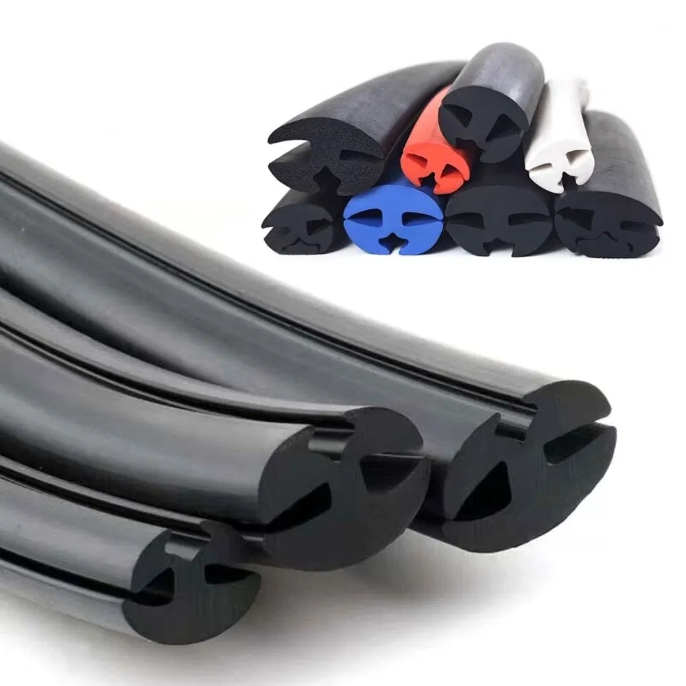 Three-Port EPDM Glass Sealing Strip for Automotive &amp; Cabinet Use, Waterproof H-Shape Rubber Seal with Noise Reduction