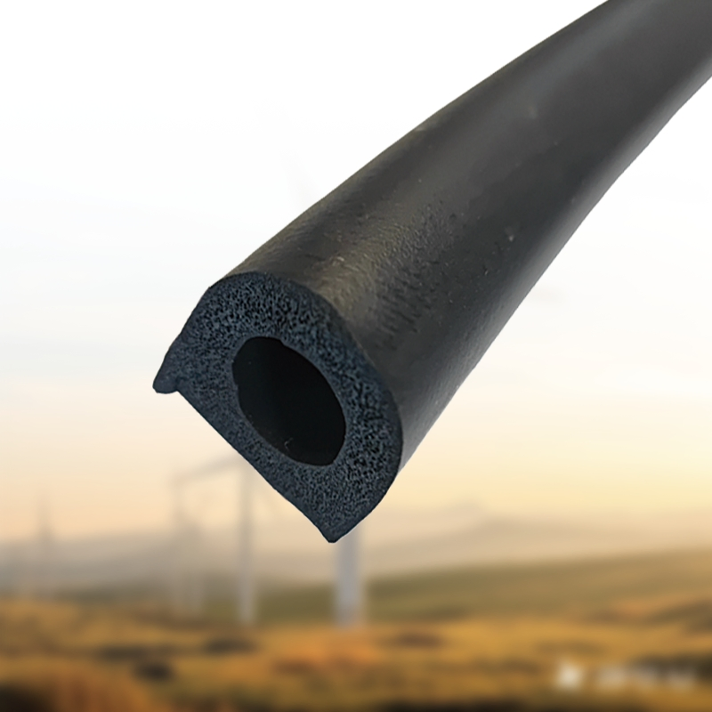 Black EPDM Weatherstrip with Tape for Aluminum Door Sealing