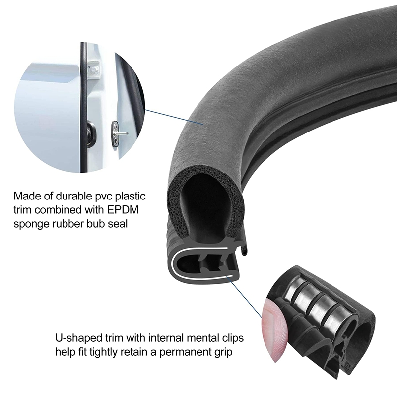 Automotive Waterproof U-Channel Door Edge Rubber Sealing Strip