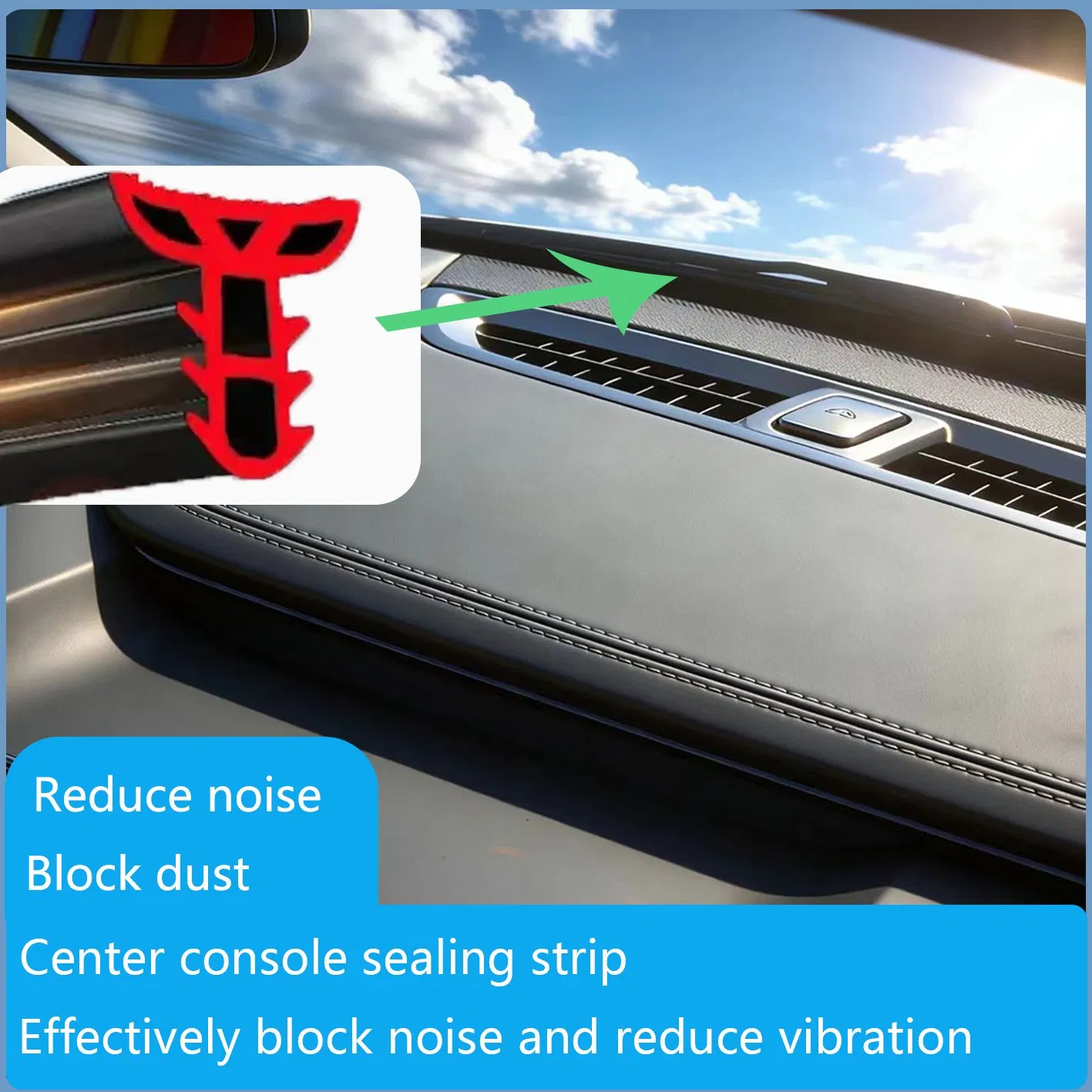Weatherproof Automotive Trunk and Hood Seal Strip with High-Density Sponge Foam for Machinery Bodywork