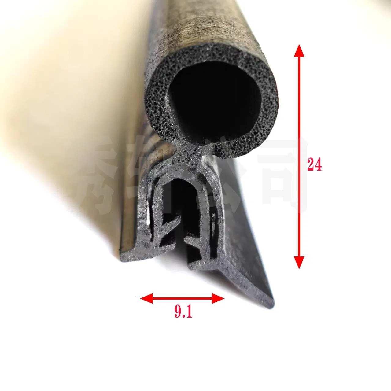 U - Shaped Side and Top Automotive Wear - Resistant and Impact - Resistant Rubber Seal Strip