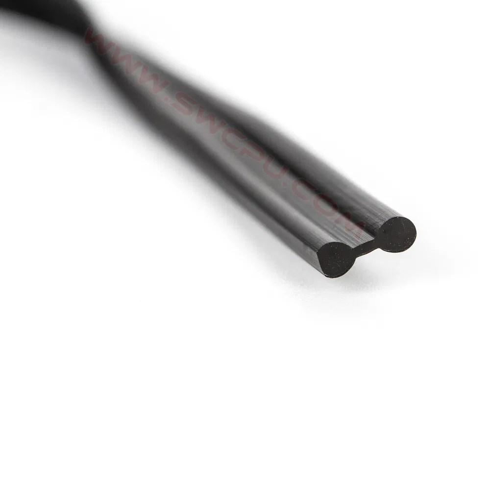 Automotive Waterproof Flat Silicone Rubber Seal Strip for Windows / Doors