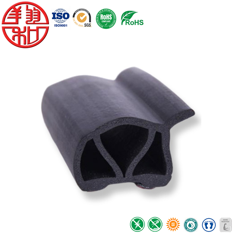 Processing Customizing Silicone/EPDM/Rubber/Foam/FKM Strips Extruded Special-Shaped O-Ring Sealing Strips