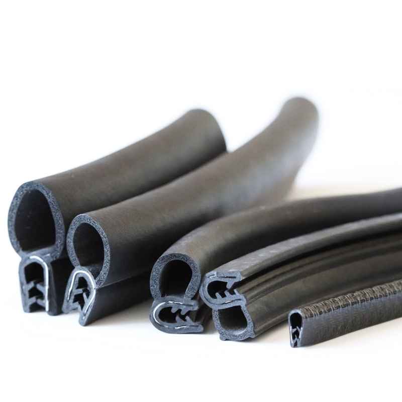 Automotive Grade Multi-Lobe D Shape Rubber Seal Strip with Metal Insert for Bus and Truck Door, Waterproof and Sound Insulation