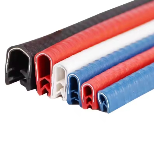 OEM Custom Lengths Colors Skeleton Rubber Edge Trim Reinforced EPDM/PVC Automotive Sealing Strip for Industrial Use Cutting