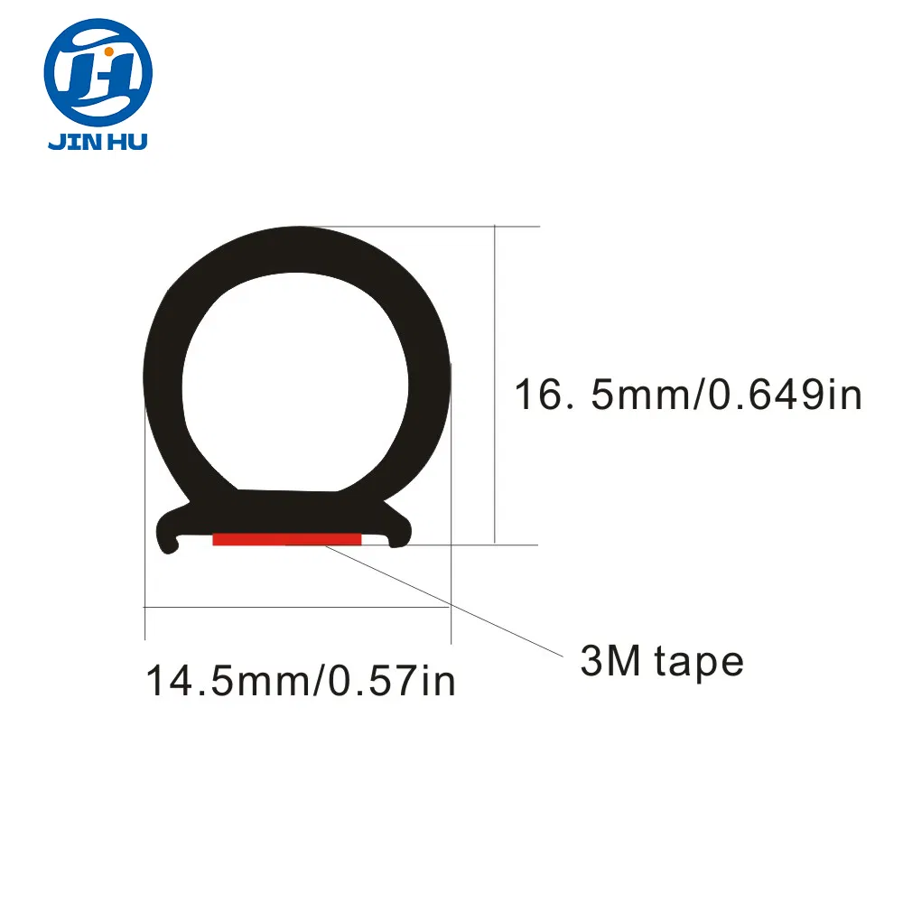 Seal Strip Automotive Universal 3m Self Adhesive D Z P-Shape Door Seal Car Truck Door Window EPDM Rubber Weather Stripping Hollow Black Strip Seal (OEM)