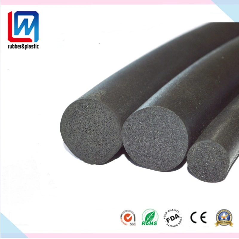 Flexible/Soft Round Sponge/ Foam Rubber Cord Sealing Strip for Automotive, Machinery
