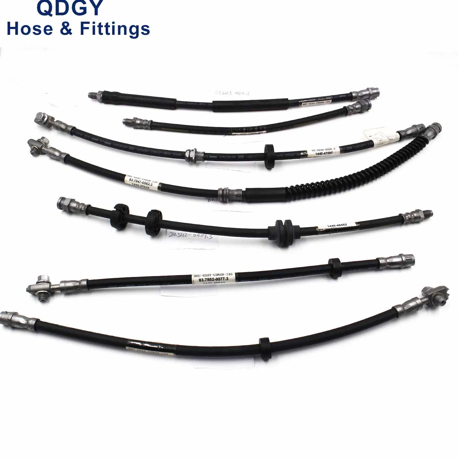 DOT Approved Brake System SAE J1401 Fmvss106 Standard Rubber Brake Hydraulic High Pressure Flexible Car Automobile OEM Brake Fuel Oil Pipe Tube Hose Assembly