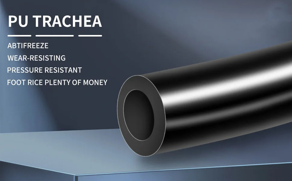 Alitair Pneumatic 10mm ID 14mm Od 5 Meters PU Air Tubing Pipe Hose PU Air Hose for Air Line Tubing or Fluid Transfer Tubing