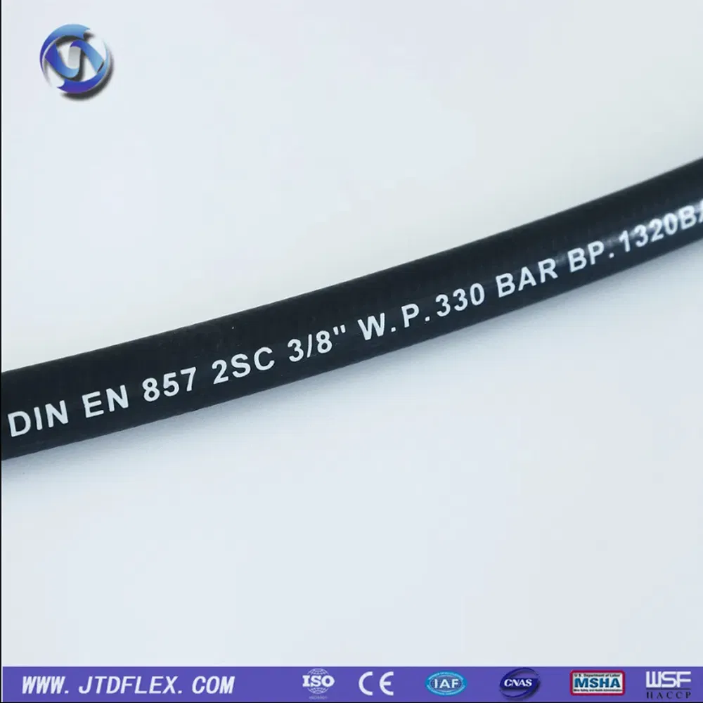High Pressure Fuel /Cooling System Black Nylon Braided NBR Rubber Oil Hose