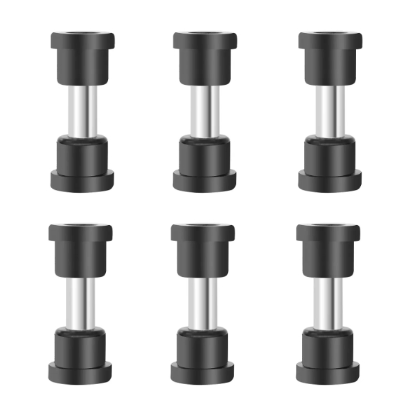 Ezgo TXT Complete Leaf Spring Kit - 12 Rubber Bushings 6 Metal Sleeves