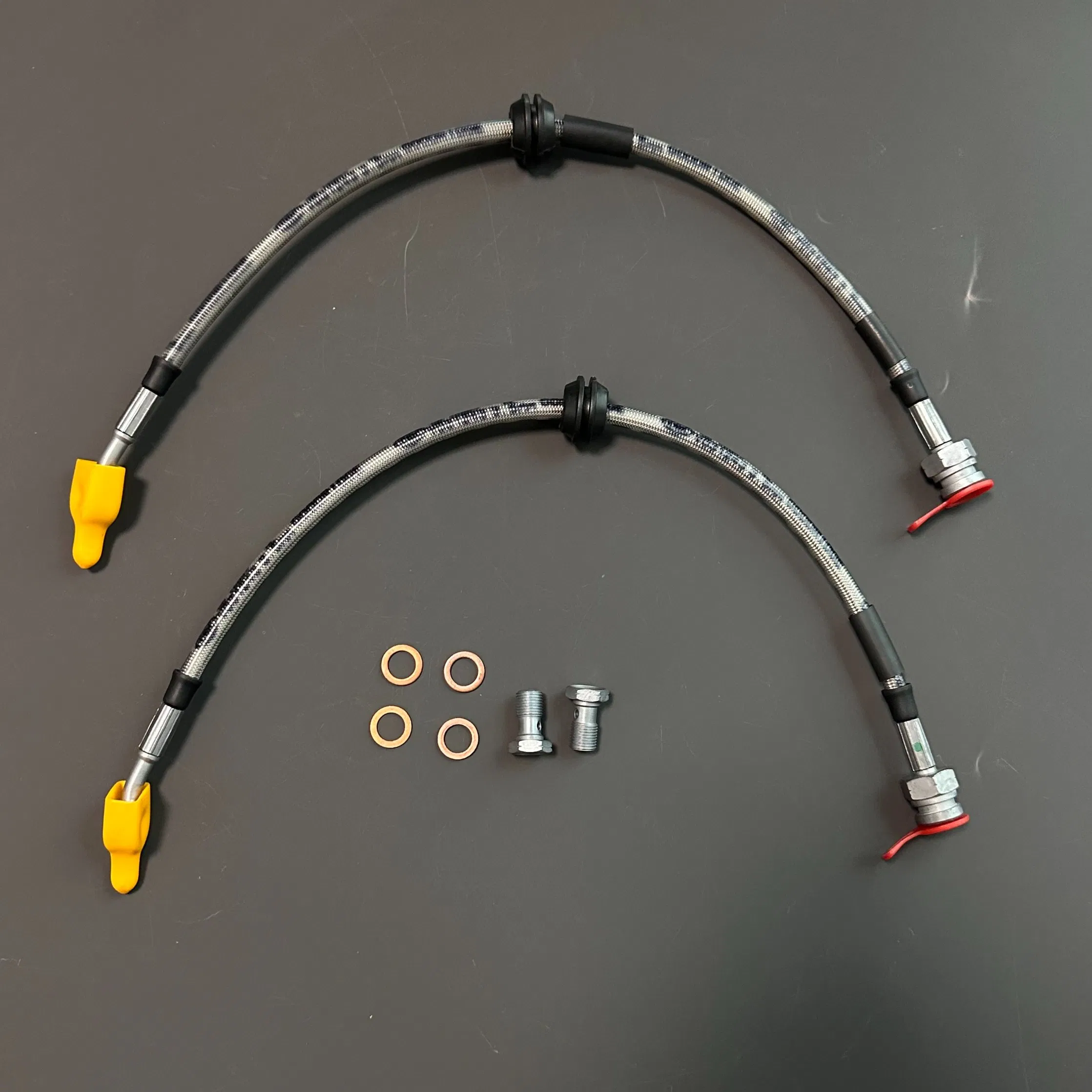 PTFE Braided Brake Hose Assembly Matched Brake Caliper System High Performance