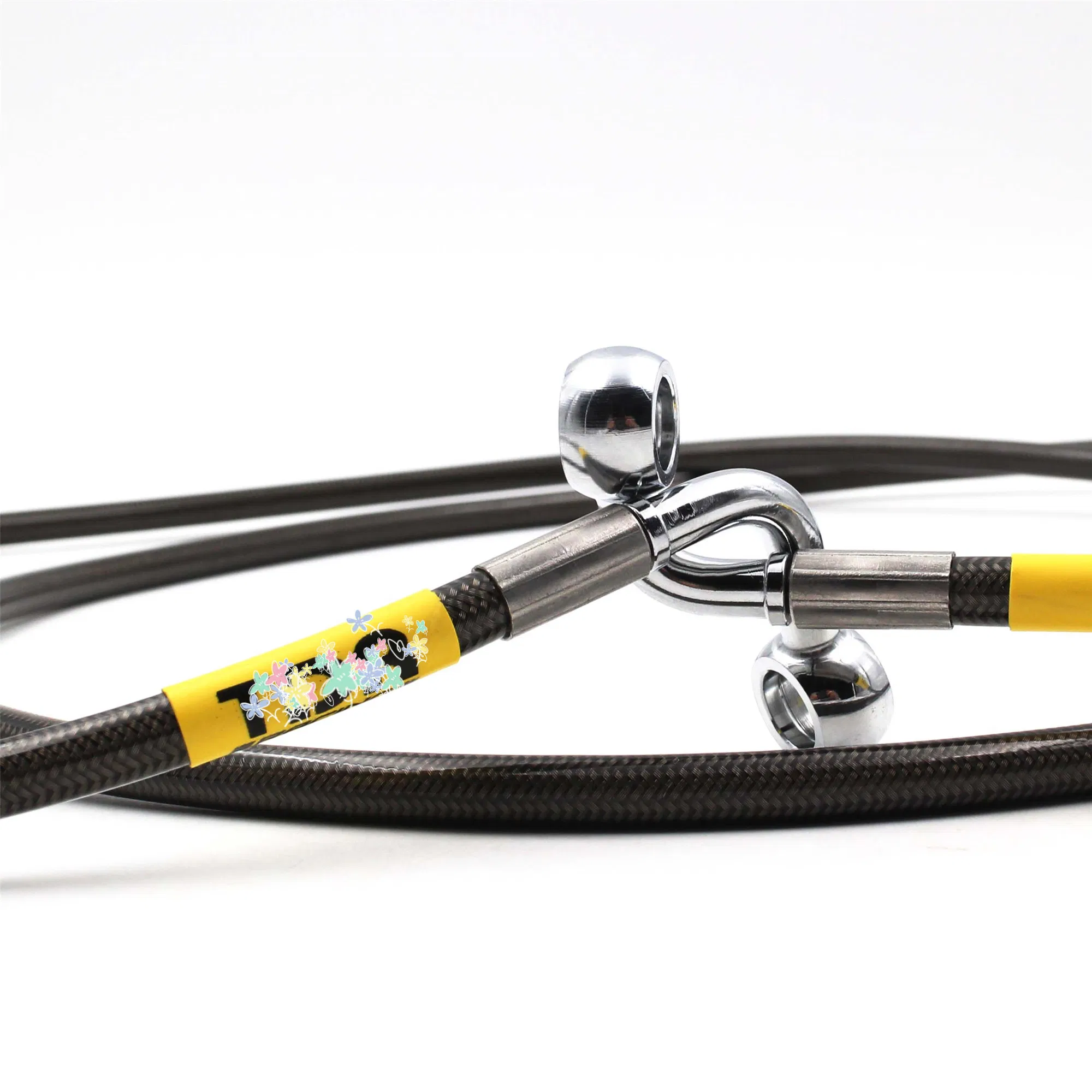 High Speed Performance Offroad Motorcycle Nmax Non Flexible Automotive Stainless Steel Braided PTFE Tefl on Brake Hose Pipe Line Kits Assembly for UTV ATV