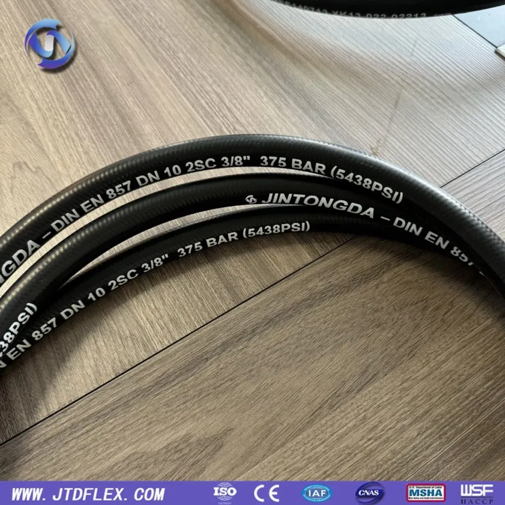 High Pressure Fuel /Cooling System Black Nylon Braided NBR Rubber Oil Hose