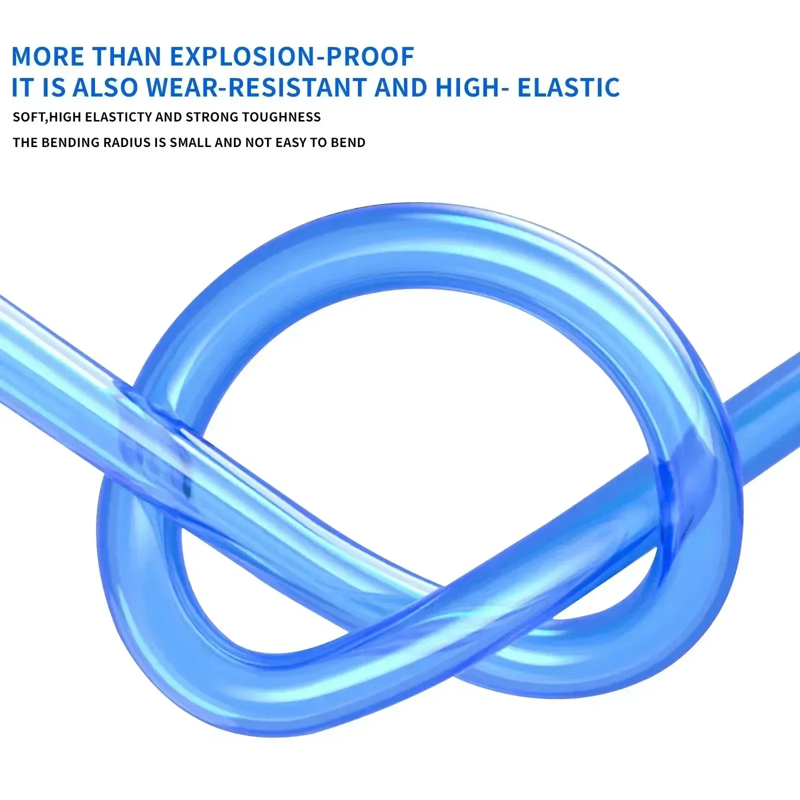 Alitair Pneumatic 10mm ID 14mm Od 5 Meters PU Air Tubing Pipe Hose PU Air Hose for Air Line Tubing or Fluid Transfer Tubing