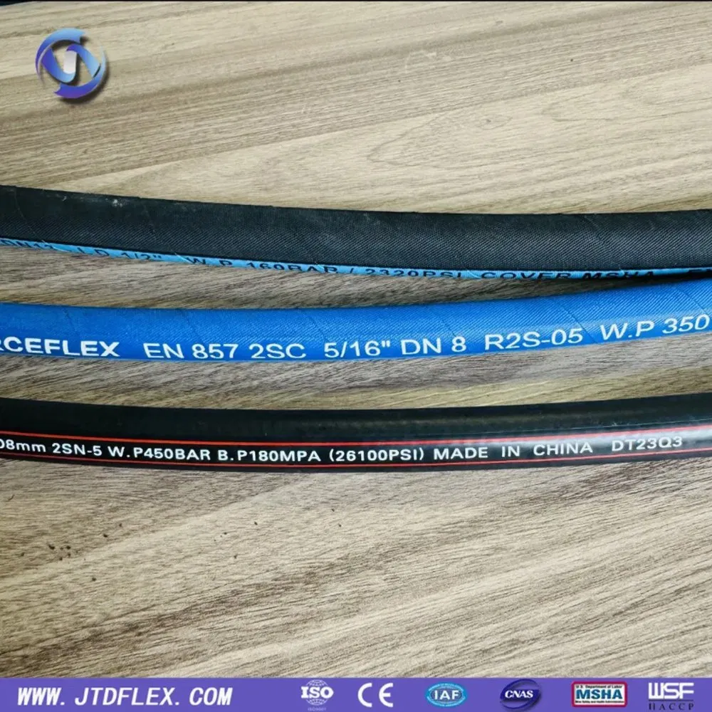 High Pressure Fuel /Cooling System Black Nylon Braided NBR Rubber Oil Hose