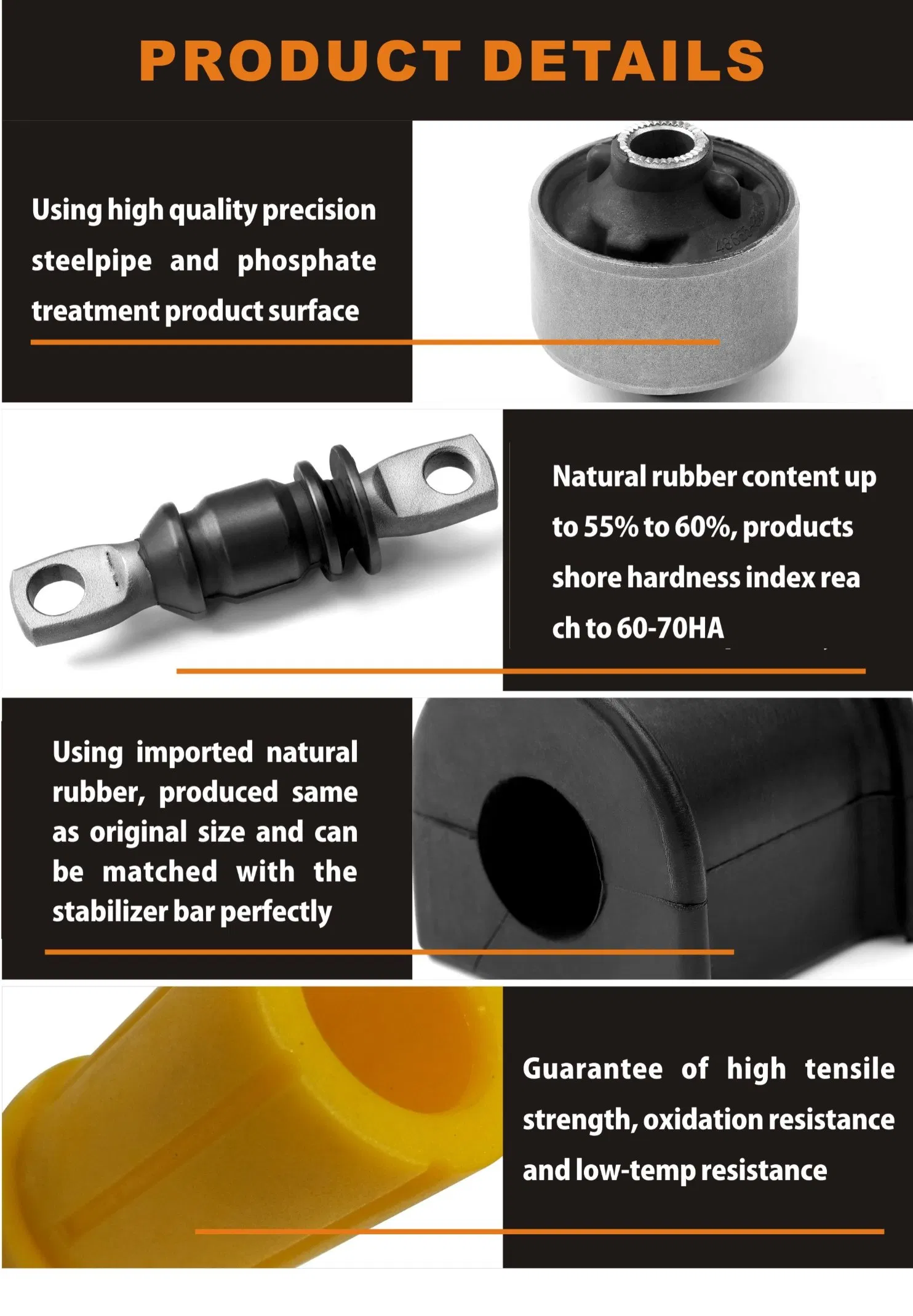 Eep Auto Parts Rubber Suspension Bushing for Toyota Honda Nissan Mazda Mitsubishi Control Arm Bushing