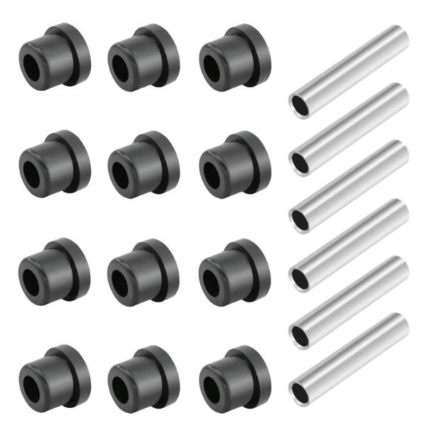 Ezgo TXT Complete Leaf Spring Kit - 12 Rubber Bushings 6 Metal Sleeves