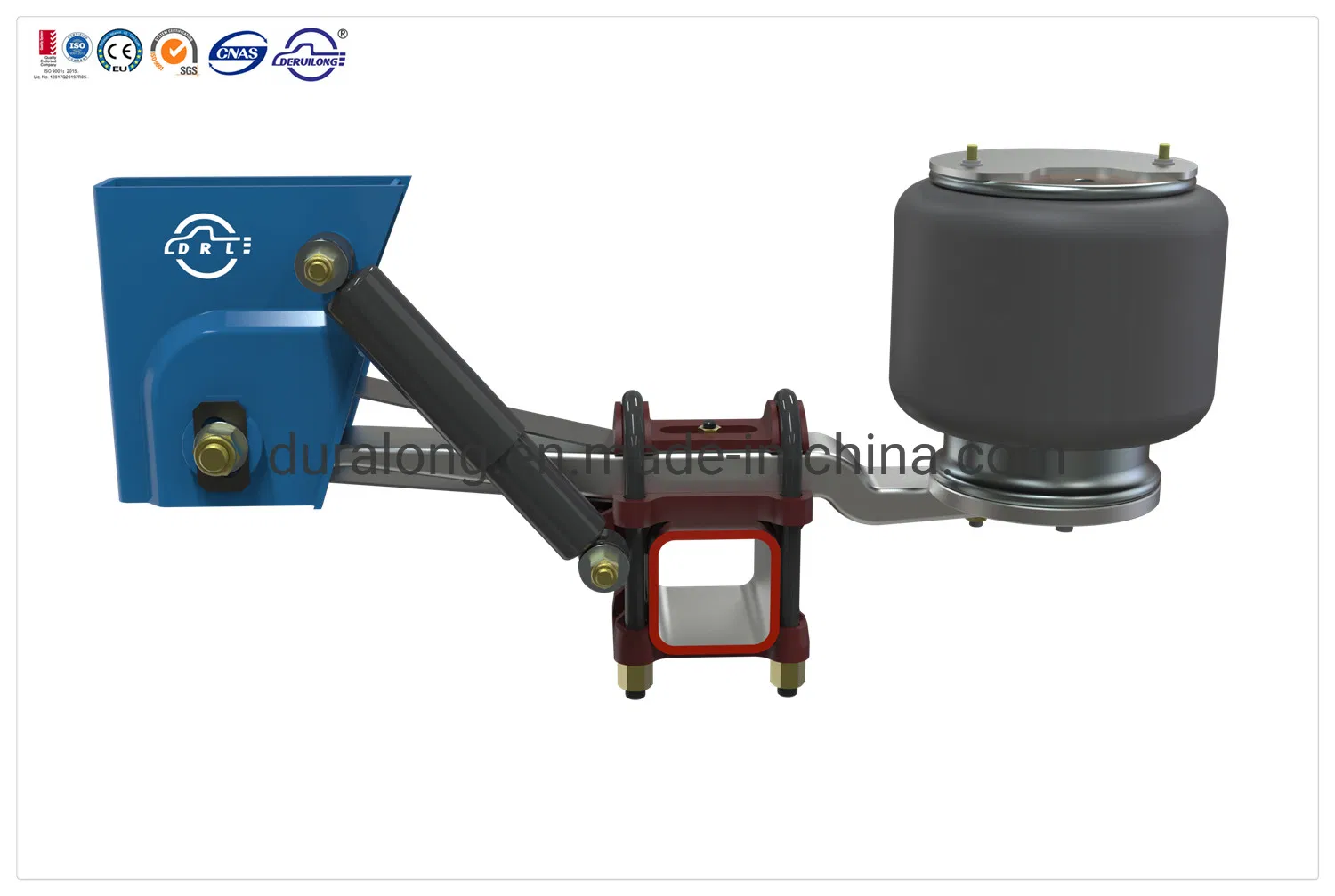 Air Suspension for Trailer and Semi-Trailer with Single Leaf and Lift Kit