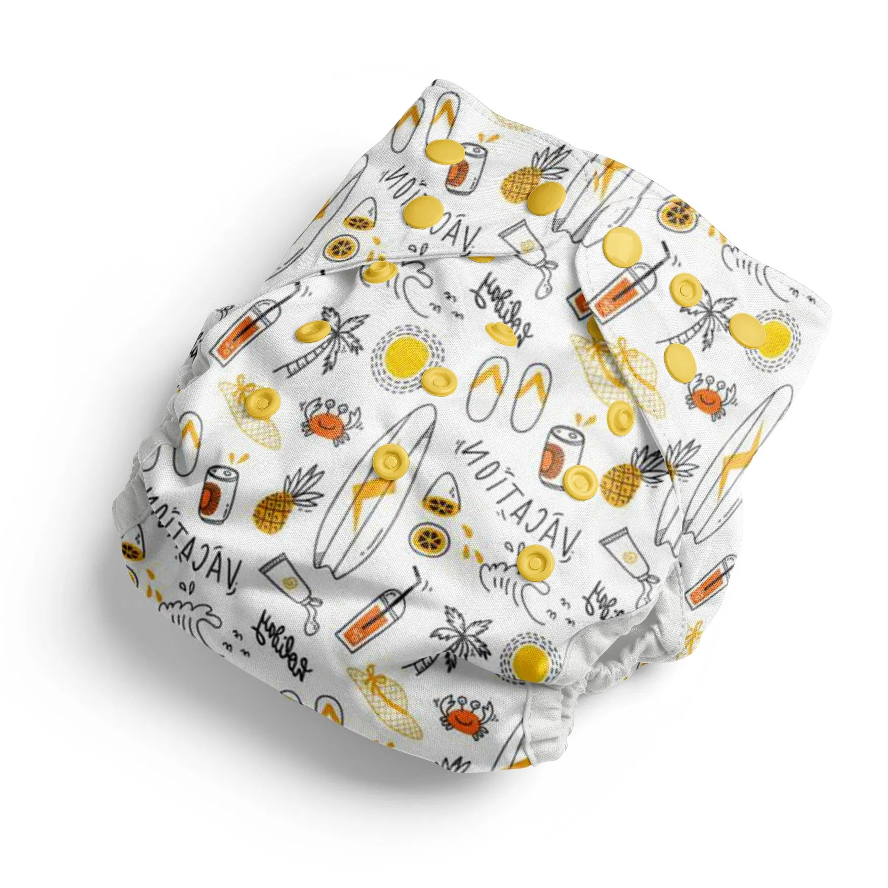 Pañal reutilizable para bebés tamaño S, M, L con botones ajustables, pañal de natación para bebés, pañal lavable para bebés
