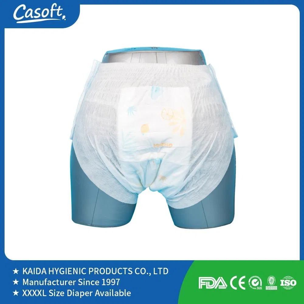 Casoft Tela Similar a Plástico Transpirable Tejido No Tejido Alta Absorción Superficie Seca Súper Fina Viejos Niños Fabricante Pañal para Bebés Pantalones Deslizables