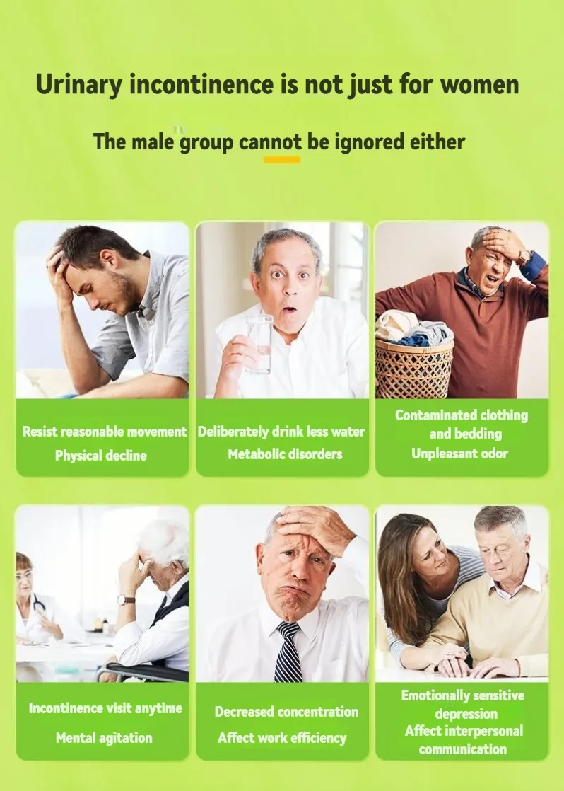 Paquete individual tamaño pequeño hombre almohadilla protectora para incontinencia masculina