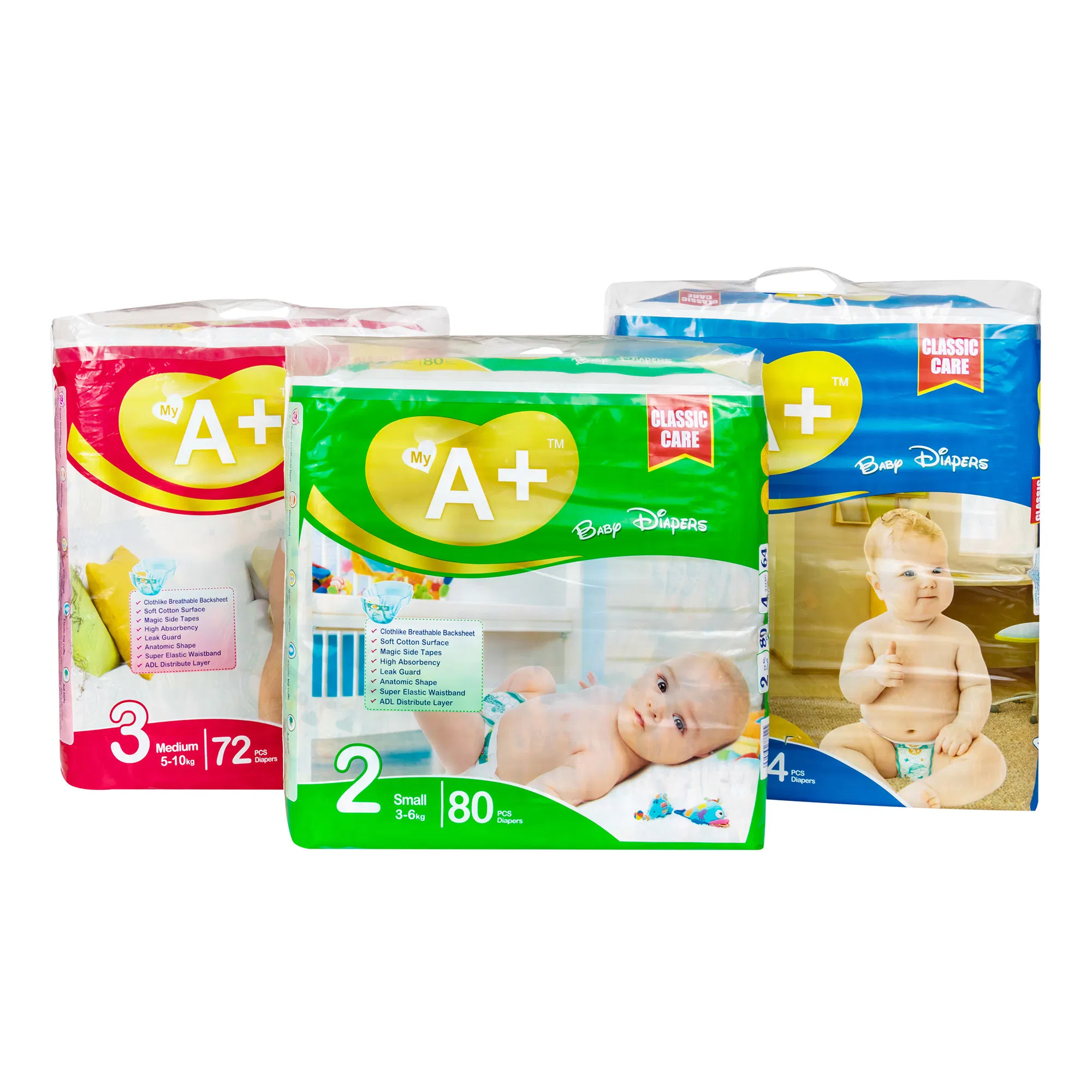 Muestra gratuita FSC GMPC CE ISO13485 BSCI biodegradable pañales para bebés infantiles