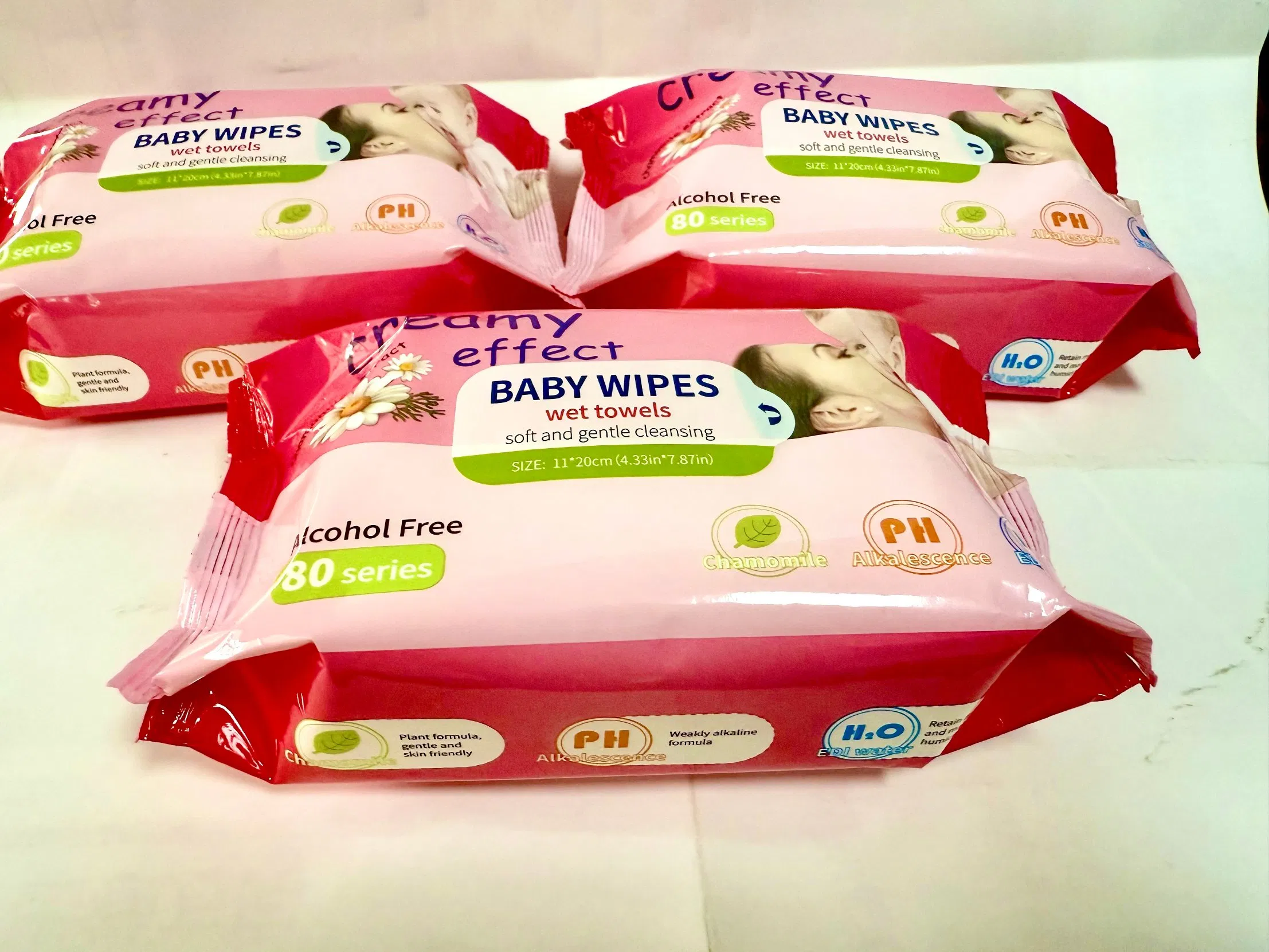 Toallitas Húmedas para Bebés Limpias Manos No Tejidas Wipes de Agua para Bebés de Un Solo Uso