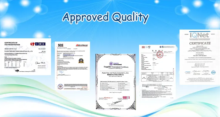 Certificados ISO FDA SGS