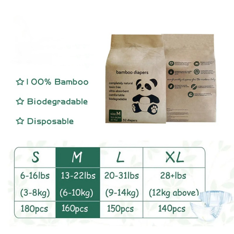 Inserts de Bambú Ecológicos Orgánicos para Bebés y 100% Pañales Biodegradables