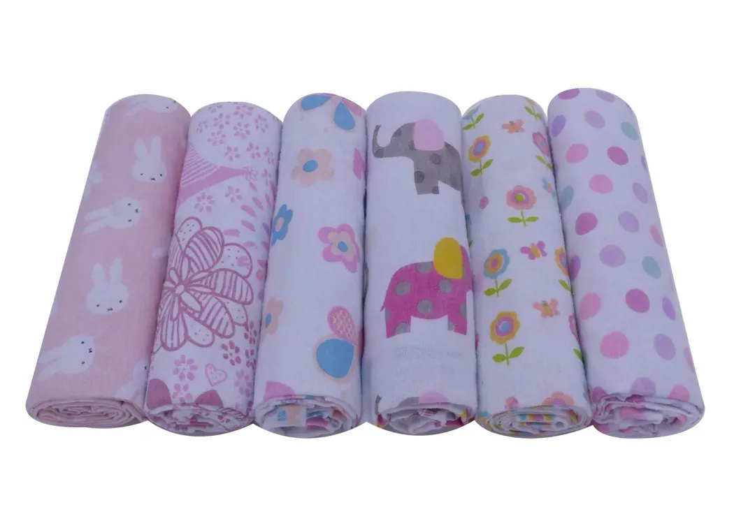 Fabricante de Pañales de Tela de Algodón de Franela para Bebés Impresos 100%