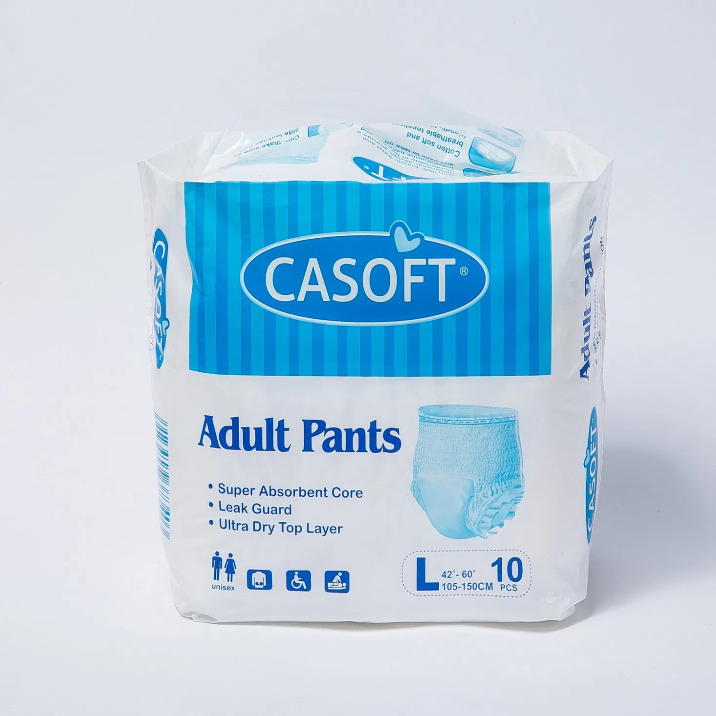 China Venta al por mayor de pañales para adultos blancos simples para mujeres de Corea, fotos de pantalones de entrenamiento personalizados