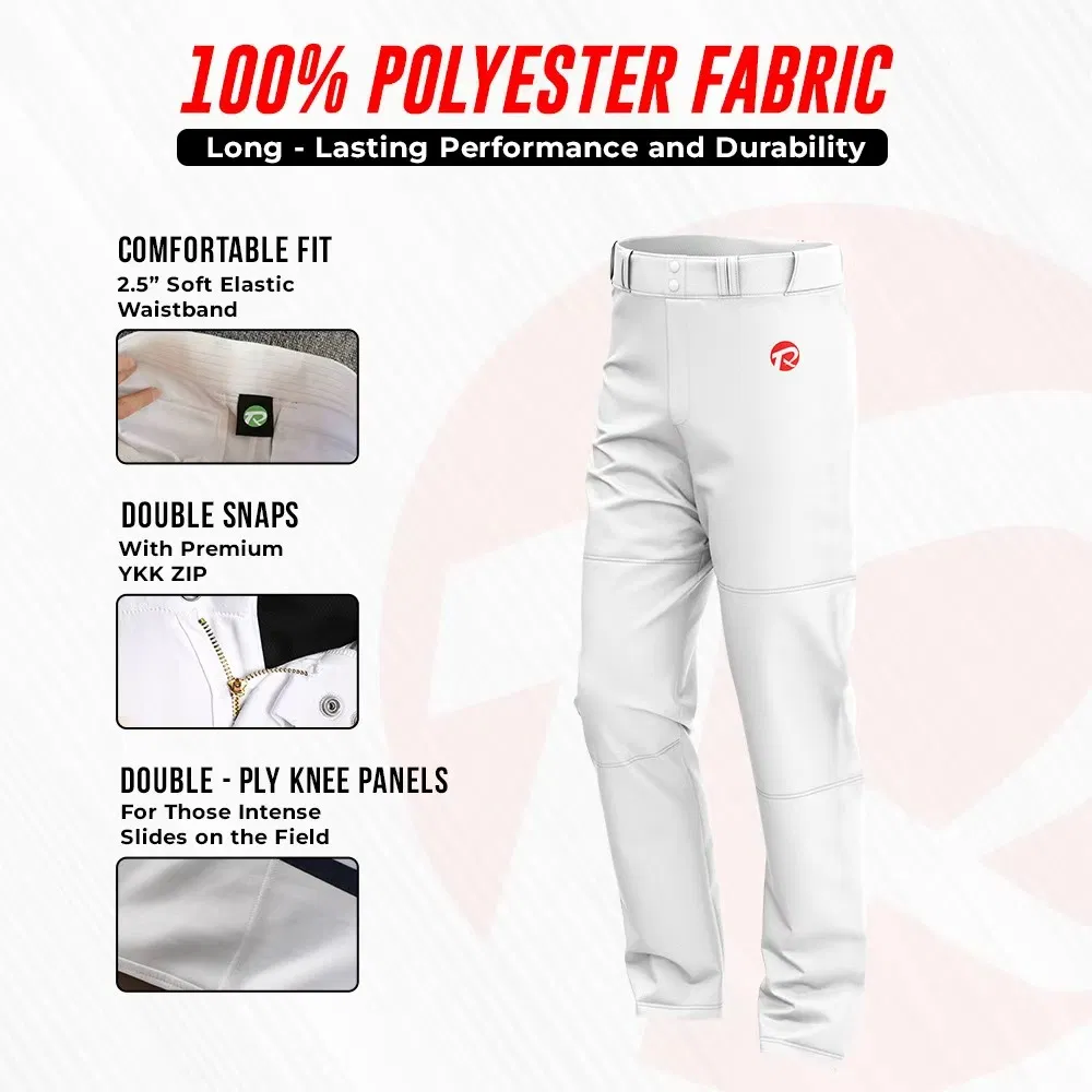 Pantalones de béisbol resistentes a las manchas, pantalones de béisbol, pantalones de softball unisex para adultos y jóvenes en entrenamiento de juego