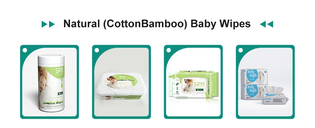 Toallita limpiadora desechable para bebés, toallita antibacteriana desinfectante, tejido de bambú biodegradable, toalla húmeda de algodón, toallita húmeda para bebés OEM