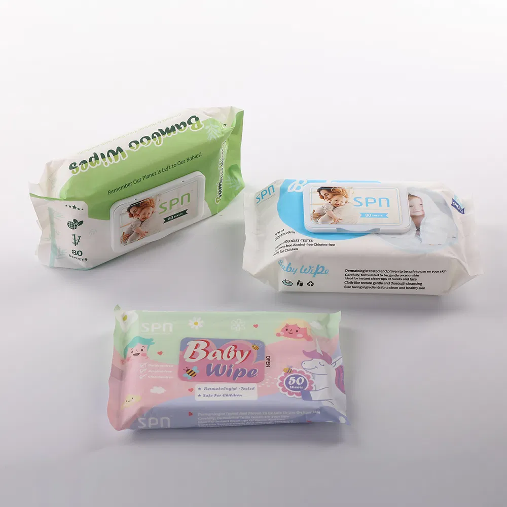 Toallitas biodegradables suaves y delicadas, fabricante profesional de toallitas húmedas para bebés, suministro directo de fábrica de productos de limpieza para bebés