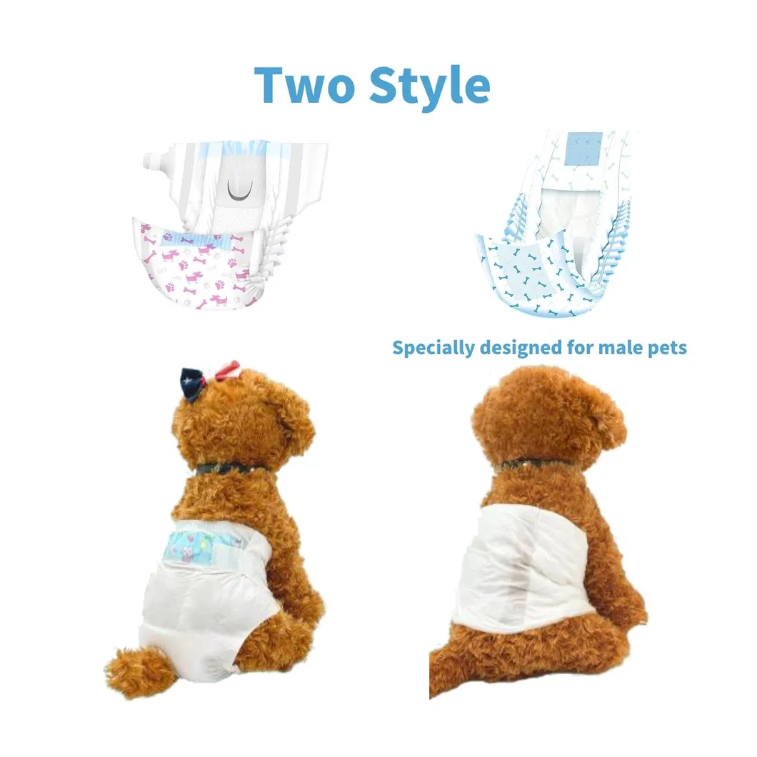 Cambiador de pañales para mascotas desechable azul y blanco de protección ambiental para mascotas