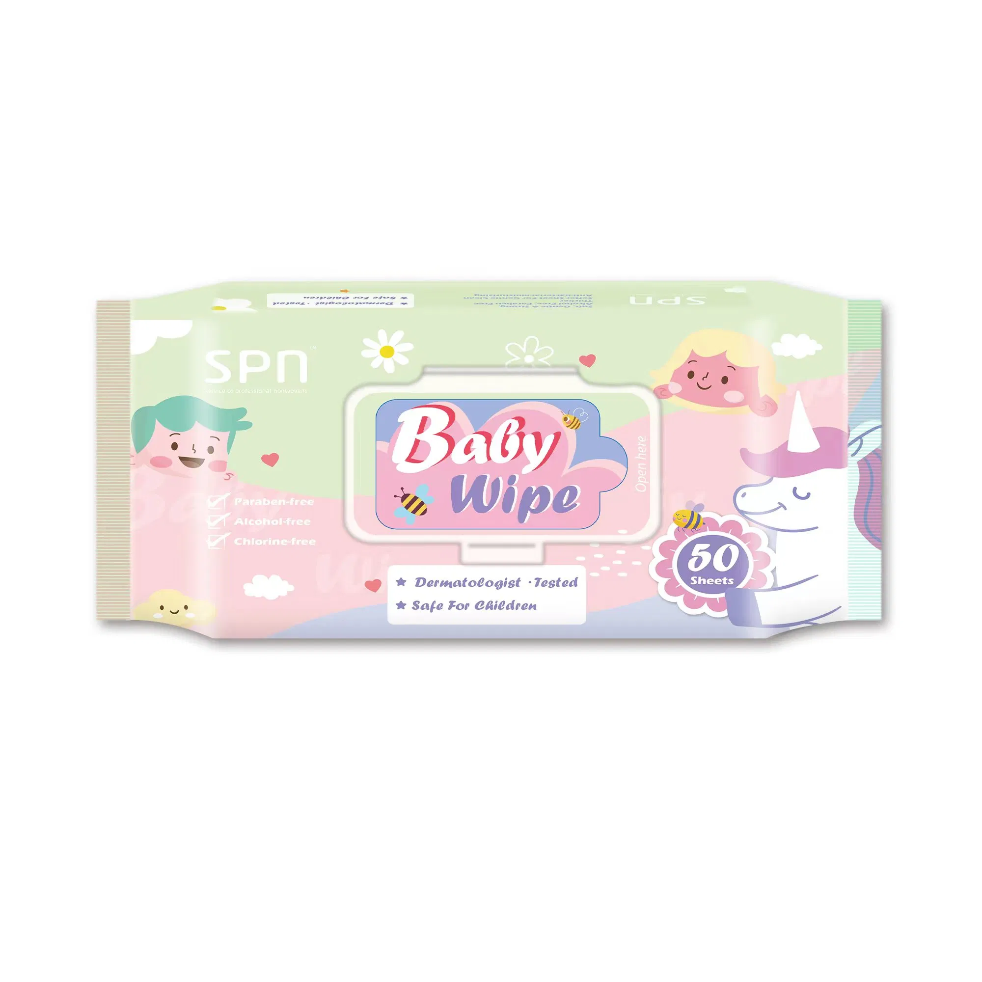 Toallitas húmedas para bebés biodegradables y desechables, suaves, de tela no tejida, para limpiar la piel del bebé, hechas de algodón o bambú