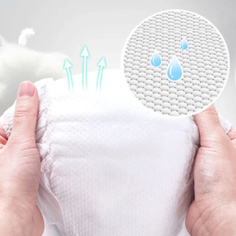 Pañal desechable biodegradable para bebés de fibra de bambú, suave y con super absorción