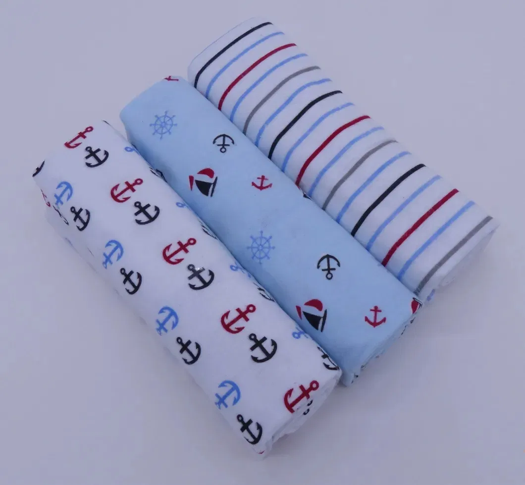 Fabricante de Pañales de Tela de Algodón de Franela para Bebés Impresos 100%